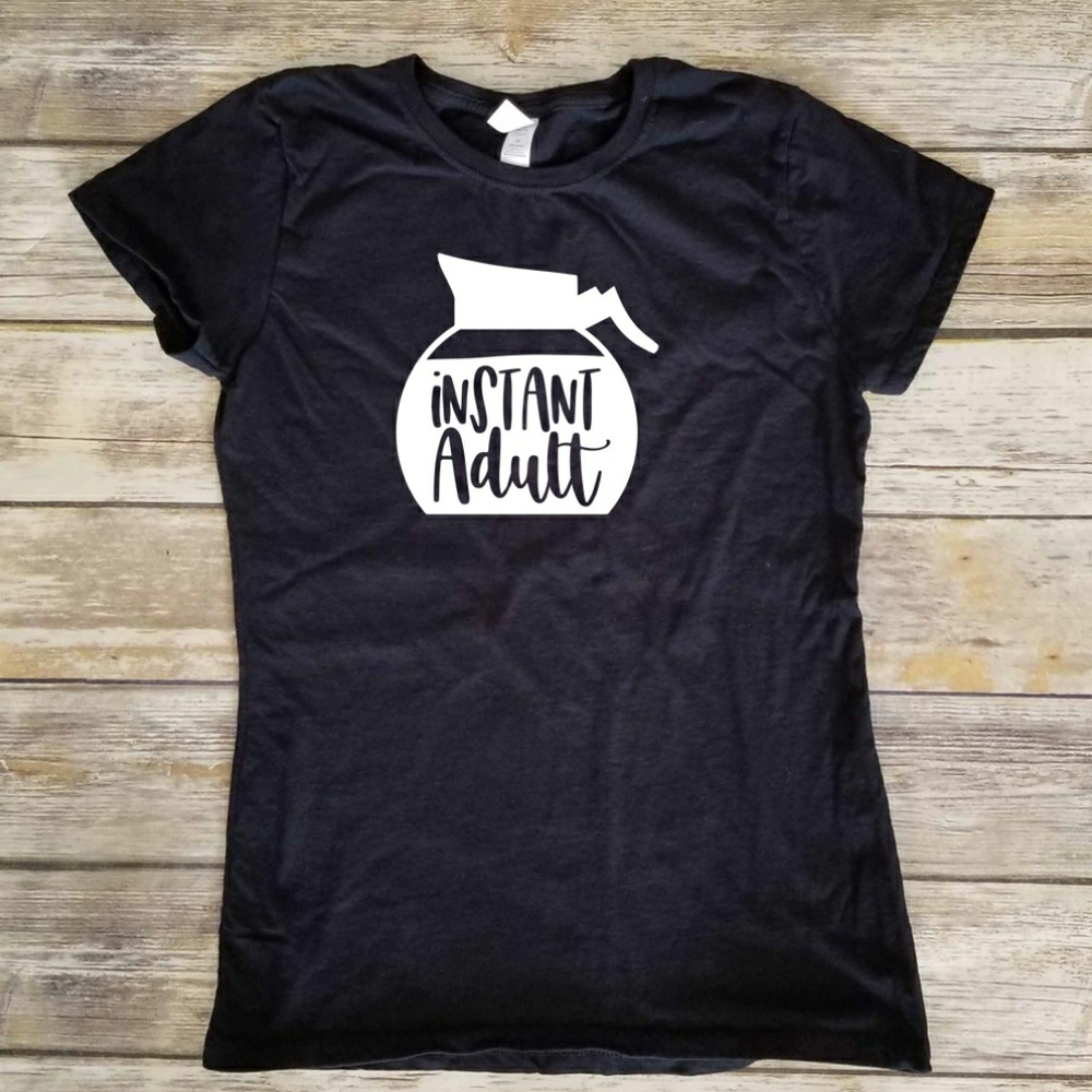 Instant Adult - Coffee Pot - ladies fitted t-shirt